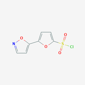 molecular formula C7H4ClNO4S B1272542 5-(1,2-噁唑-5-基)呋喃-2-磺酰氯 CAS No. 551930-54-2