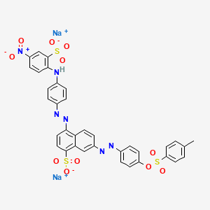 Disodium 1-((4-(((4-methylphenyl)sulphonyl)oxy)phenyl)azo)-4-((4-((4-nitro-2-sulphonatophenyl)amino)phenyl)azo)naphthalenesulphonate