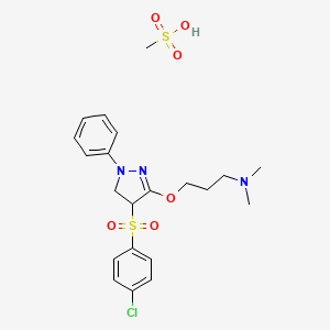 3-((4-((4-Chlorophenyl)sulphonyl)-4,5-dihydro-1-phenyl-1H-pyrazol-3-yl)oxy)propyl(dimethyl)ammonium methanesulphonate