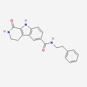 1H-Pyrido(3,4-b)indole-6-carboxamide, 2,3,4,9-tetrahydro-1-oxo-N-(2-phenylethyl)-