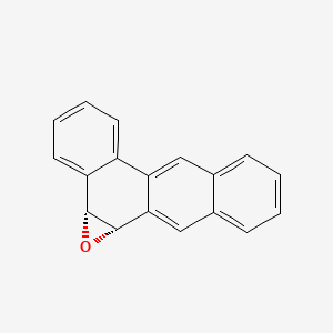 molecular formula C18H12O B12725631 5,6-Epoxy-5,6-dihydrobenz(a)anthracene, (-)- CAS No. 74444-65-8