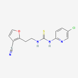 Thiourea, N-(5-chloro-2-pyridinyl)-N'-(2-(3-cyano-2-furanyl)ethyl)-