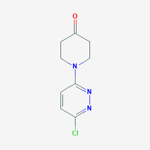 molecular formula C9H10ClN3O B1272565 1-(6-氯吡哒嗪-3-基)哌啶-4-酮 CAS No. 303149-95-3