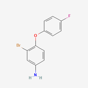 molecular formula C12H9BrFNO B1272583 3-溴-4-(4-氟苯氧基)苯胺 CAS No. 83660-64-4