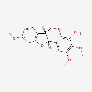 6H-Benzofuro(3,2-C)(1)benzopyran-4-ol, 6a,11a-dihydro-2,3,9-trimethoxy-, (6ar-cis)-