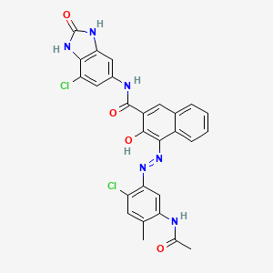 4-((5-(Acetylamino)-2-chloro-4-methylphenyl)azo)-N-(7-chloro-2,3-dihydro-2-oxo-1H-benzimidazol-5-yl)-3-hydroxynaphthalene-2-carboxamide