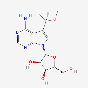 2-(4-Amino-5-(1-methoxy-ethyl)-pyrrolo(2,3-d)pyrimidin-7-yl)-5-hydroxymethyl-tetrahydro-furan-3,4-diol