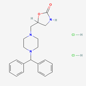 5-((4-(Diphenylmethyl)-1-piperazinyl)methyl)-2-oxazolidinone dihydrochloride