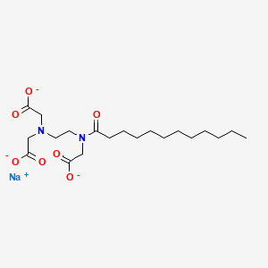 Glycine, N-(2-(bis(carboxymethyl)amino)ethyl)-N-(1-oxododecyl)-, sodium salt