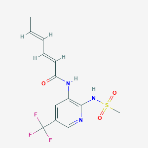 N-(2-((Methylsulfonyl)amino)-5-(trifluoromethyl)-3-pyridinyl)-2,4-hexadienamide