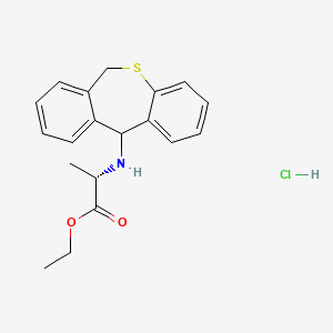 Ethyl 2-(6,11-dihydrodibenzo(b,e)thiepin-11-ylamino)propionate hydrochloride