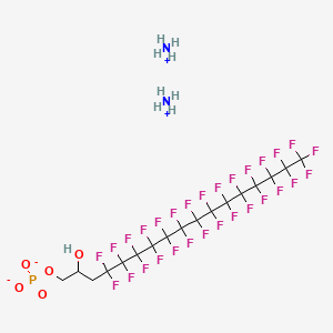 Diammonium 4,4,5,5,6,6,7,7,8,8,9,9,10,10,11,11,12,12,13,13,14,14,15,15,16,16,17,17,17-nonacosafluoro-2-hydroxyheptadecyl phosphate