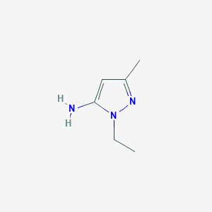 molecular formula C6H11N3 B1272601 1-乙基-3-甲基-1H-吡唑-5-胺 CAS No. 3524-33-2