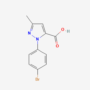 molecular formula C11H9BrN2O2 B1272604 1-(4-溴苯基)-3-甲基-1H-吡唑-5-羧酸 CAS No. 618101-88-5