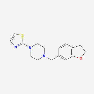 1-((2,3-Dihydro-6-benzofuranyl)methyl)-4-(2-thiazolyl)piperazine