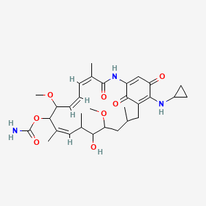 19-(Cyclopropylamino)-13-hydroxy-8,14-dimethoxy-4,10,12,16-tetramethyl-3,20,22-trioxo-2-azabicyclo(16.3.1)docosa-1(21),4,6,10,18-pentaen-9-yl carbamate