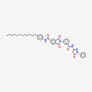 2-(3-(((4,5-Dihydro-5-oxo-1-phenyl-1H-pyrazol-3-yl)amino)carbonyl)phenyl)-N-(4-dodecylphenyl)-2,3-dihydro-1,3-dioxo-1H-isoindole-5-carboxamide