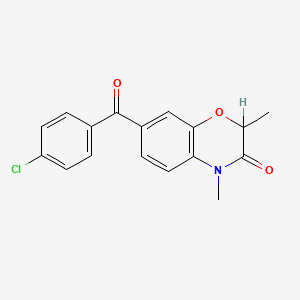 (+-)-7-(4-Chlorobenzoyl)-2,4-dimethyl-2H-1,4-benzoxazin-3(4H)-one