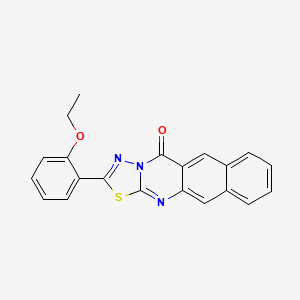 5H-Benzo(g)-1,3,4-thiadiazolo(2,3-b)quinazolin-5-one, 2-(2-ethoxyphenyl)-