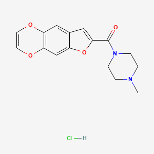 Piperazine, 1-((furo(2,3-g)-1,4-benzodioxin-7-yl)carbonyl)-4-methyl-, hydrochloride