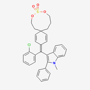 (4-((2-Chlorophenyl)(1-methyl-2-phenyl-1H-indol-3-yl)methylene)-2,5-cyclohexadien-1-ylidene)diethyl methyl sulphate