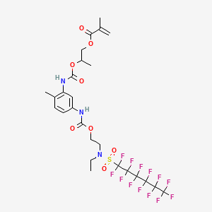 2-((((5-(((2-(Ethyl((tridecafluorohexyl)sulphonyl)amino)ethoxy)carbonyl)amino)-2-methylphenyl)amino)carbonyl)oxy)propyl methacrylate