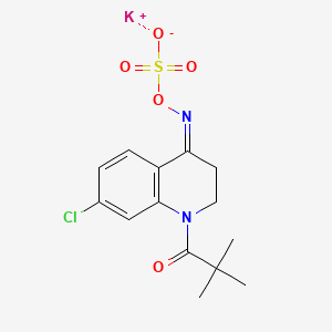 Hydroxylamine-O-sulfonic acid, N-(7-chloro-1-(2,2-dimethyl-1-oxopropyl)-2,3-dihydro-4(1H)-quinolinylidene)-, potassium salt