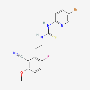 Thiourea, N-(5-bromo-2-pyridinyl)-N'-(2-(2-cyano-6-fluoro-3-methoxyphenyl)ethyl)-