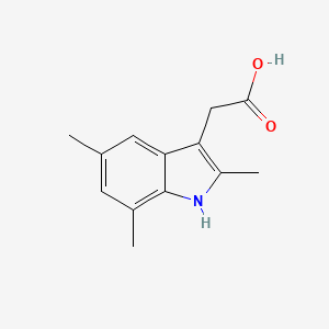 molecular formula C13H15NO2 B1272665 (2,5,7-trimethyl-1H-indol-3-yl)acetic acid CAS No. 91957-25-4