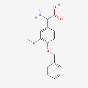 molecular formula C16H17NO4 B1272669 Amino-(4-benzyloxy-3-methoxy-phenyl)-acetic acid CAS No. 299164-71-9
