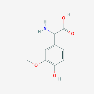 molecular formula C9H11NO4 B1272676 Amino(4-hydroxy-3-methoxyphenyl)acetic acid CAS No. 56246-88-9
