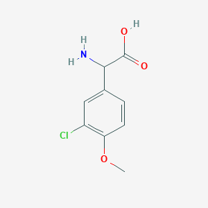 molecular formula C9H10ClNO3 B1272678 Amino(3-chloro-4-methoxyphenyl)acetic acid CAS No. 53091-63-7