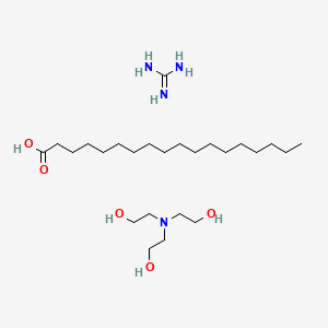 2-[Bis(2-hydroxyethyl)amino]ethanol;guanidine;octadecanoic acid