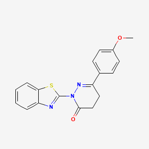 3(2H)-Pyridazinone, 4,5-dihydro-2-(2-benzothiazolyl)-6-(4-methoxyphenyl)-