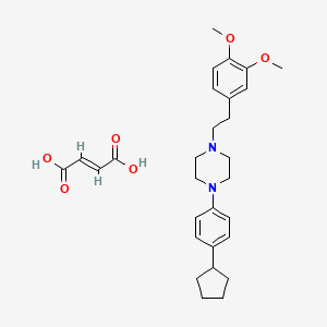 1-(4-Cyclopentylphenyl)-4-(2-(3,4-dimethoxyphenyl)ethyl)piperazine maleate