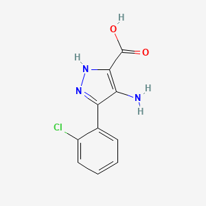 1H-Pyrazole-3-carboxylic acid, 4-amino-5-(2-chlorophenyl)-