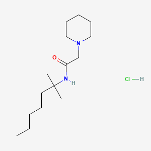 1-Piperidineacetamide, N-(1,1-dimethylhexyl)-, hydrochloride