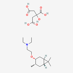 N,N-diethyl-2-[[(1R,3R,4S,6R)-4,7,7-trimethyl-3-bicyclo[4.1.0]heptanyl]oxy]ethanamine;2-hydroxypropane-1,2,3-tricarboxylic acid