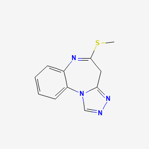 molecular formula C11H10N4S B12727053 4H-(1,2,4)Triazolo(4,3-a)(1,5)benzodiazepine, 5-(methylthio)- CAS No. 137731-08-9