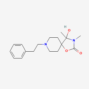 4-Hydroxy-3,4-dimethyl-8-(2-phenylethyl)-1-oxa-3,8-diazaspiro(4.5)decan-2-one