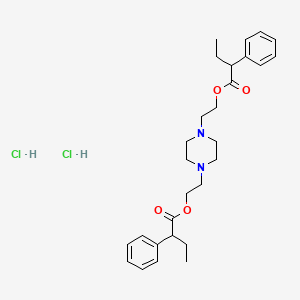 molecular formula C28H40Cl2N2O4 B12727065 Febuverine dihydrochloride CAS No. 5061-24-5