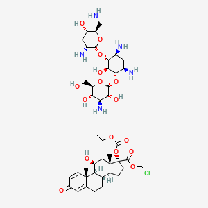 molecular formula C42H68ClN5O16 B12727099 Loteprednol etabonate/tobramycin CAS No. 863983-05-5