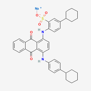 Sodium 5-cyclohexyl-2-((4-((4-cyclohexylphenyl)amino)-9,10-dihydro-9,10-dioxo-1-anthryl)amino)benzenesulphonate