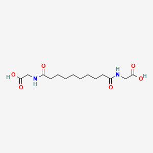 molecular formula C14H24N2O6 B12727109 Glycine, N,N'-(1,10-dioxo-1,10-decanediyl)bis- CAS No. 109477-56-7