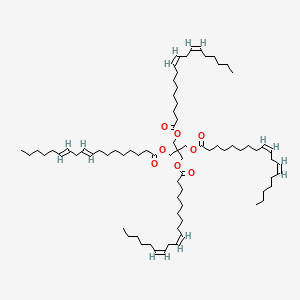 molecular formula C77H132O8 B12727120 (9Z,12Z)-2,2-Bis(((1-oxooctadeca-9,12-dienyl)oxy)methyl)propane-1,3-diyl bis((9Z,12Z)-octadeca-9,12-dienoate) CAS No. 58552-97-9