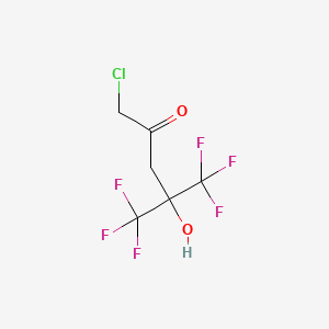 molecular formula C6H5ClF6O2 B12727122 2-Pentanone, 1-chloro-4-hydroxy-5,5,5-trifluoro-4-(trifluoromethyl)- CAS No. 101931-66-2