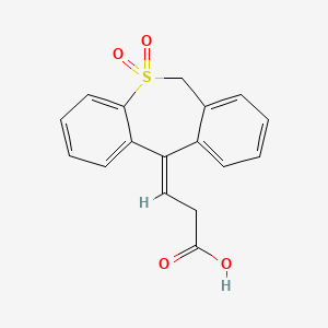 (E)-3-(6,11-Dihydrodibenzo(b,e)thiepin-11-ylidene)propionic acid S,S-dioxide