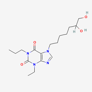 3,7-Dihydro-7-(6,7-dihydroxyheptyl)-3-ethyl-1-propyl-1H-purine-2,6-dione