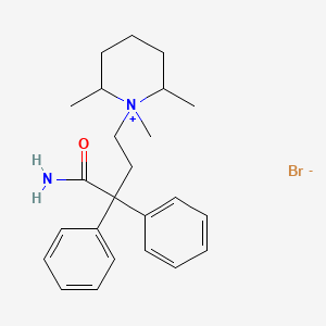 1-(3-Carbamoyl-3,3-diphenylpropyl)-1,2,6-trimethylpiperidinium bromide