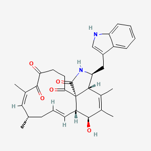 (13)Cytochalasa-5,13,17-triene-1,19,20,23-tetrone, 7-hydroxy-10-(1H-indol-3-yl)-16,18-dimethyl-, (7S,13E,16S,17E)-